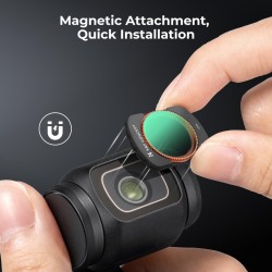 thumbnail Combo filter K&F concept CPL + ND4 + ND8 for DJI Osmo pocket 4/3 AGC Japanese 28 layers nano HD Glass (sku.2094) - 3