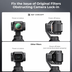thumbnail Combo filter K&F concept CPL + ND4 + ND8 for DJI Osmo pocket 4/3 AGC Japanese 28 layers nano HD Glass (sku.2094) - 2
