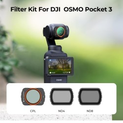 thumbnail Combo filter K&F concept CPL + ND4 + ND8 for DJI Osmo pocket 4/3 AGC Japanese 28 layers nano HD Glass (sku.2094) - 0