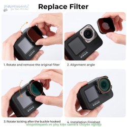 thumbnail Combo Filter K&F concept CPL+ND8+ND16+ND32+ND64+ND1000 for Gopro Hero 9 10 11 12 (SKU.2012) - 4