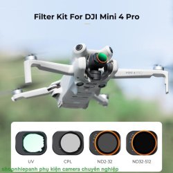 thumbnail Combo Filter K&F concept Kit for DJI Mini 4 Pro Pack (CPL+UV+ND2-32 (1-5 Stops)+ND32-512 (5-9 Stops) AGC Japanese 28 layers Glass (sku.2083) - 0
