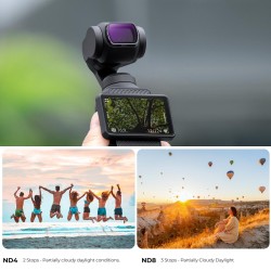 thumbnail Combo filter K&F concept  ND4+ND8+ND16+ND32 for DJI Osmo pocket 4/3 AGC Japanese 28 layers nano HD Glass (sku.2093) - 3