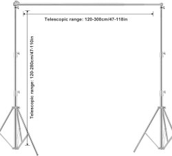 thumbnail Combo giá treo phông di động 2m8 x 3m  INOX - 0