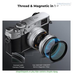 thumbnail Combo K&F concept Hood+cap+filter UV for Fujifilm X100, X100F, X100S, X100T, X100V, X100VI (sku.2276) - 1