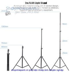 thumbnail Combo Kit 2 đèn LED siêu sáng softbox 50x70 150W kèm remote điều khiển từ xa - 5