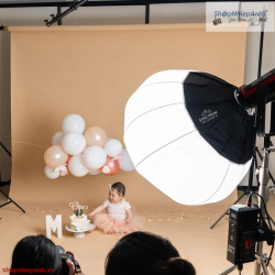 thumbnail Combo Kit 2 đèn LED siêu sáng softbox lantern Bediro BD800-S 200W remote (không đổ bóng) - 5