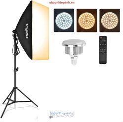 thumbnail Combo Kit đèn LED siêu sáng softbox 50x70 150W kèm remote điều khiển từ xa - 1
