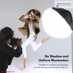 thumbnail Combo Kit đèn LED siêu sáng softbox lantern Bediro 100W remote (không đổ bóng) - 5