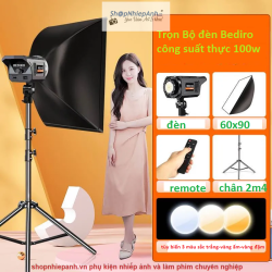 thumbnail Combo Kit LED Bediro BD800-S 100w softbox 60x90 remote kèm chân đèn lớn