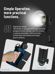 thumbnail Combo Kit Led Yongnuo YNLUX100 3200K-5600K - 13