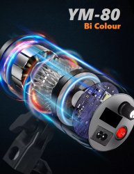 thumbnail combo LED chiếu điểm spot light YM-80 zoom led bicolor  3200K-6500K (đèn giả nắng) kèm chân đèn - 3