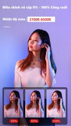 thumbnail combo LED chiếu điểm spot light YM-80 zoom led bicolor  3200K-6500K (đèn giả nắng) kèm chân đèn - 6