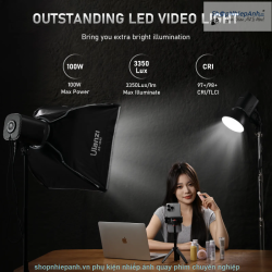 thumbnail Combo Led Ulanzi LT026 COB 5600K 100W video light kèm choá và softbox và chân - 4