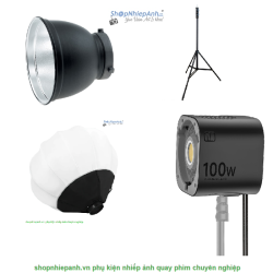 thumbnail Combo Led Ulanzi LT026 COB 5600K 100W video light kèm choá và softbox và chân