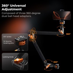 thumbnail Combo magic arm clamp boom kit 22in K&F concept MS-63 KF31.201 - 1