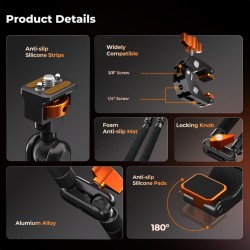 thumbnail Combo magic arm clamp boom kit 22in K&F concept MS-63 KF31.201 - 4