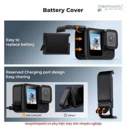 thumbnail Combo phụ kiện Gopro 13 bao silicon và nắp che lens và nắp đậy pin và dán màn hình - 1