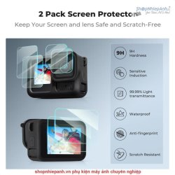 thumbnail Combo phụ kiện Gopro 13 bao silicon và nắp che lens và nắp đậy pin và dán màn hình - 4