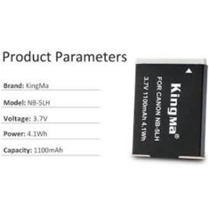 thumbnail Combo pin và sạc KingMa NB-5L 5LH for Canon - 0