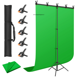 thumbnail Combo treo phông chữ T và phông nền xanh lá 1.5x2m