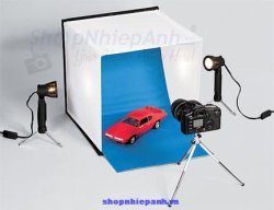thumbnail Combo trọn bộ Hộp chụp sản phẩm kèm 2 đèn ánh sáng vàng - 0