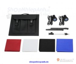 thumbnail Combo trọn bộ Hộp chụp sản phẩm kèm 2 đèn ánh sáng vàng - 2