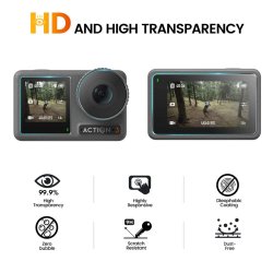 thumbnail Dán màn hình kính cường lực cao cấp K&F concept for DJI Osmo action 3/4 (2 bộ) - 2