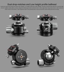 thumbnail Đầu ball Leofoto LH-55R + plate NP-60 - 4