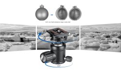 thumbnail Đầu ball Leofoto NB-34 + plate NP-50 - 3