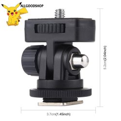 thumbnail đầu chuyển đổi xoay góc shoe ra 1/4in Puluz