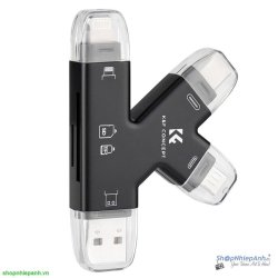 thumbnail Đầu đọc thẻ K&F concept đa năng 4 in 1 OTG - 0
