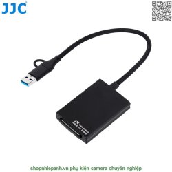 thumbnail Đầu đọc thẻ XQD hiệu JJC CR-XQD BLACK support USB 3.2 Gen1 5Gbps - 2