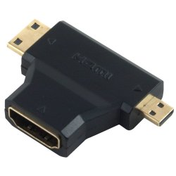 thumbnail đầu nối HDMI female-mini HDMI/micro HDMI male