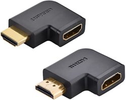 thumbnail đầu nối HDMI male-HDMI female hình chữ L kiểu dẹp - 0