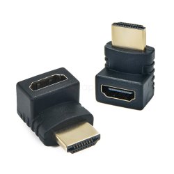 thumbnail đầu nối HDMI male-HDMI female hình chữ L - 0