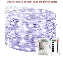 thumbnail Dây đồng LED đom đóm ánh sáng trắng 5m Pin AA remote