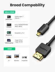 thumbnail Dây Micro HDMI to HDMI 1M Ugreen 30148 - 1