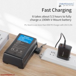 thumbnail Dây sạc Kingma TC-DP3 Type-C to D-Tap dùng sạc pin V mount - 0