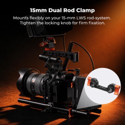 thumbnail Đế gắn Pin V mount plate K&F concept dual rod clamps MS-55 (kf0912.0501.0020) - 0