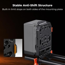 thumbnail Đế gắn Pin V mount plate K&F concept dual rod clamps MS-55 (kf0912.0501.0020) - 1