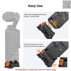 thumbnail Đế sạc Osmo Pocket 3 tích hợp đế plate Arca swiss hiệu K&F concept - 2
