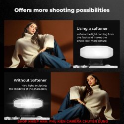 thumbnail Đèn Flash K&F CONCEPT  KF-M01 Mini On-Camera Flash GN12 5600K  2000mAh 500shot - 3