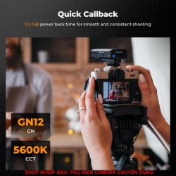 thumbnail Đèn Flash K&F CONCEPT  KF-M01 Mini On-Camera Flash GN12 5600K  2000mAh 500shot - 2