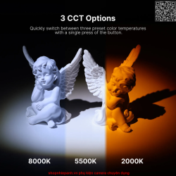 thumbnail Đèn led cầm tay Ulanzi LM07 2000K-5500K-8000K và tích pin - 3