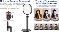 thumbnail Đèn led hỗ trợ live stream quay chụp đa năng Vijim K7 - 4