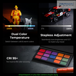 thumbnail Đèn led tạo hiệu ứng cầm tay SmallRig RF 05B  2600mAh 5785 - 9