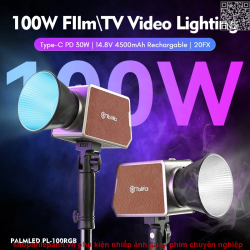 thumbnail Đèn Led Tolifo PL-100RGB 100W (combo túi và nguồn cắm) type C PD 4500mah 12FX - 1