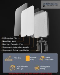 thumbnail Đèn Led YY-3 dạng cặp xếp gọn tích hợp chân và 2 kẹp điện thoại siêu tiện lợi - 2