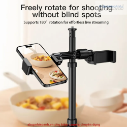 thumbnail Đèn Led YY-3 dạng cặp xếp gọn tích hợp chân và 2 kẹp điện thoại siêu tiện lợi - 10