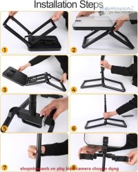 thumbnail Đèn Led YY-3 dạng cặp xếp gọn tích hợp chân và 2 kẹp điện thoại siêu tiện lợi - 1